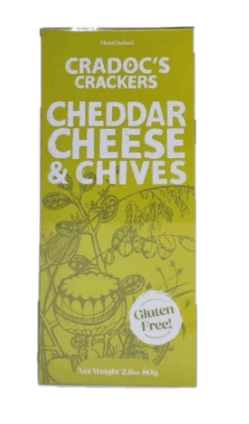 A small picture of Cheddar & Chive Crackers Cradoc's Gluten Free Crackers