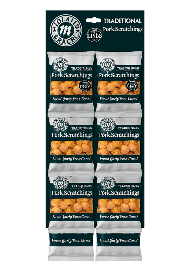 A small picture of Pork Scratchings Midland snacks pub card