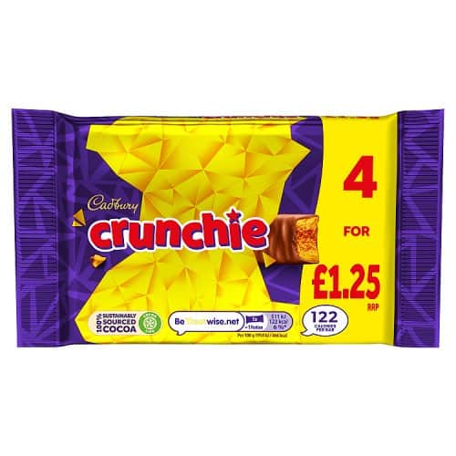 A small picture of Cadbury Crunchie 4 pk PM 
