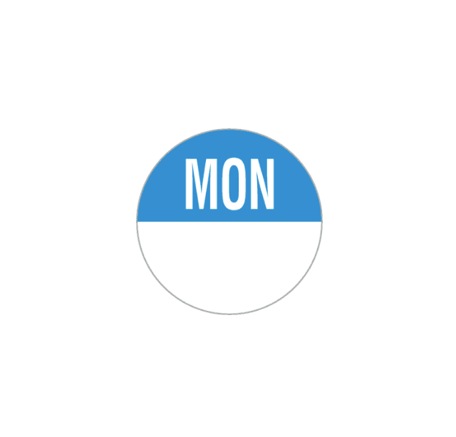 A small picture of Monday Dot Label 