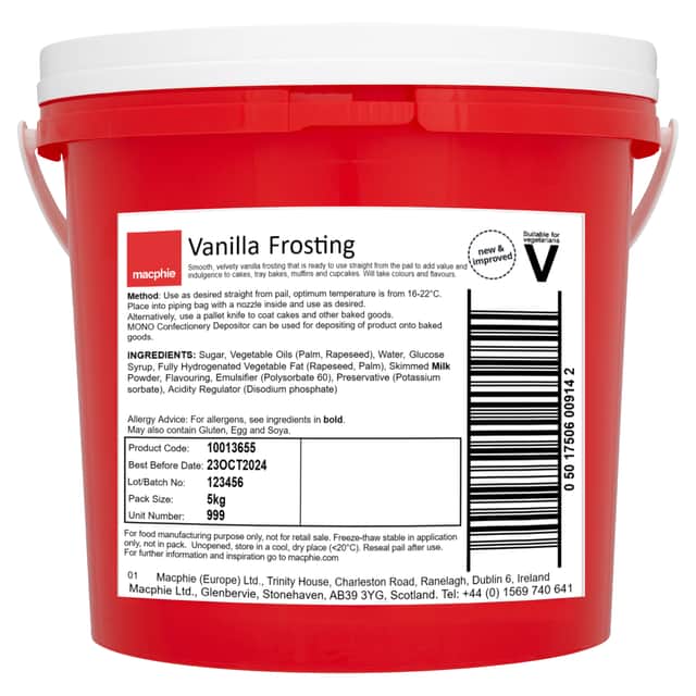 A small picture of Macphie Vanilla Frosting - 5kg
