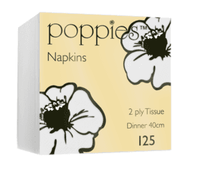 A small picture of Poppies White Napkins 