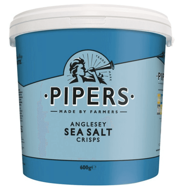 A small picture of Pipers Sea Salt in Tub Pipers Sea Salt Crisps in Tub