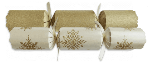 A small picture of Gold Snowflake Crackers 12'' Gold Snowflake Crackers