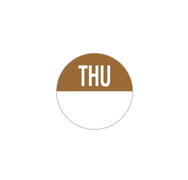 A small picture of Thursday Dot Label 