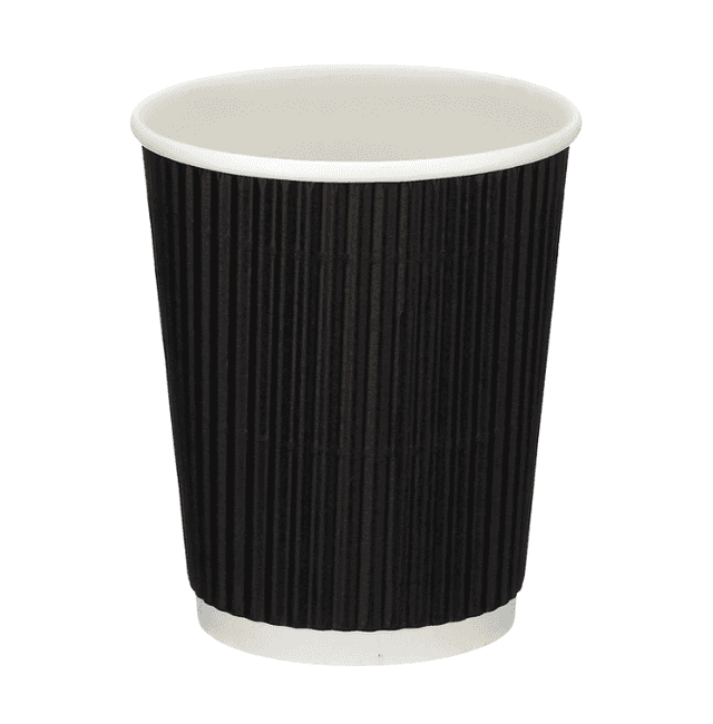A small picture of Black Trp Wall Cup 12oz Triple Wall Ripple Cup 12oz