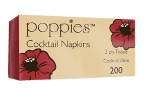 A small picture of Red Napkin 2Ply 23cm