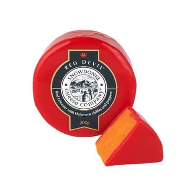 A small picture of Mini Red Devil Red Leicester With Chilli