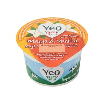 A small picture of Yeo Valley Whole Milk Mango and Vanilla 80g