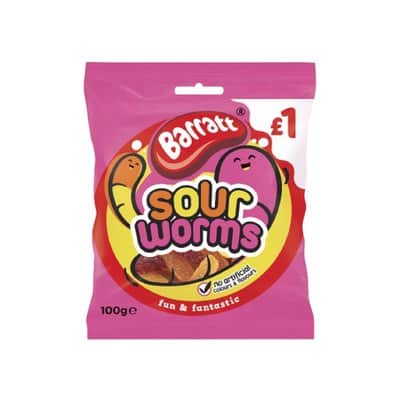 A small picture of Barratt Sour Worms PM 