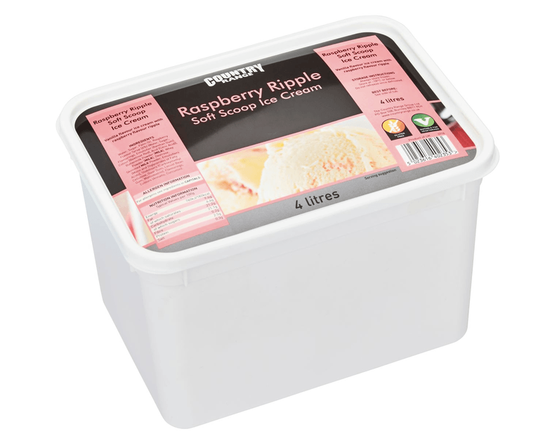 A picture of CRG Rasp Ripple Ice Cream CRG RaspberryRipple Soft Scoop