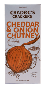 A picture of Cheddar & Onion Chutney Cradoc's Crackers