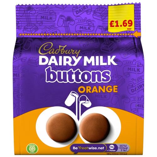 A picture of Cadbury Orange Buttons PM 