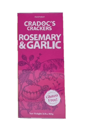 A picture of Rosemary & Garlic Cracker Cradoc's Gluten Free Crackers