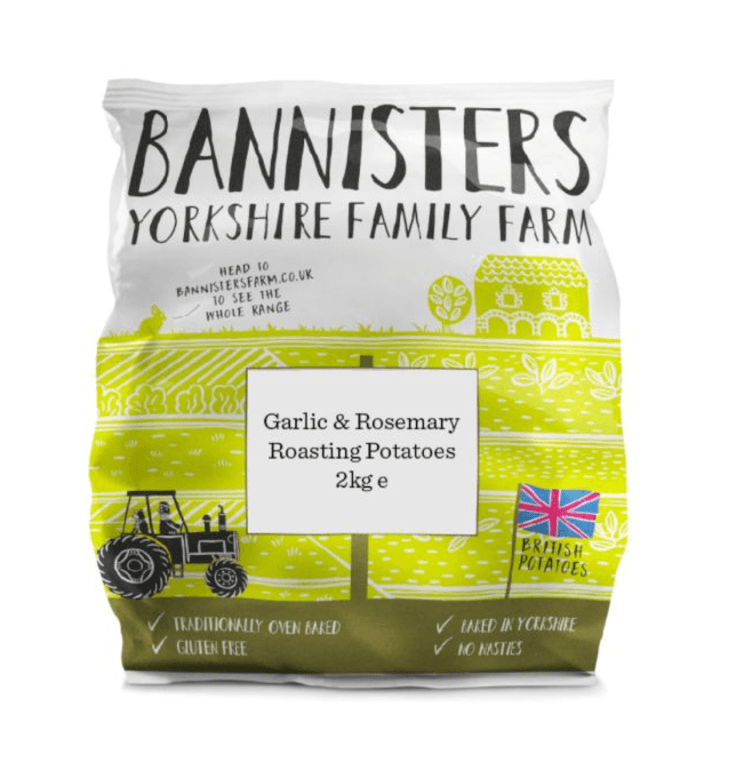 A picture of Bannisters Roast Potatoes Garlic & Rosemary Roast Potato