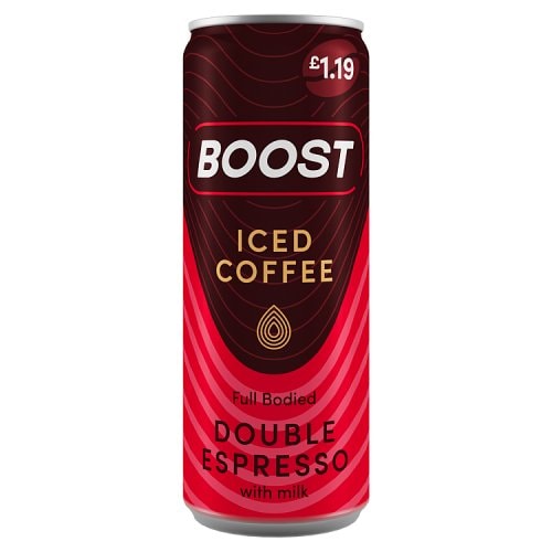A picture of Boost Double Espresso with Milk Iced Coffee PM £1.19