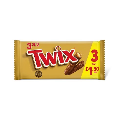 A picture of Twix Snacksize Multipack 3 Pack PM