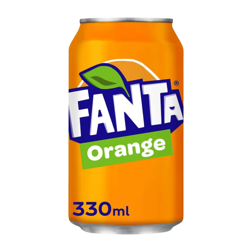 A picture of Fanta Orange Cans 