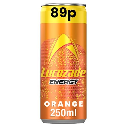 A picture of Lucozade Orange Can Lucozade Orange Can PM 89p