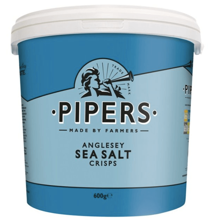 A picture of Pipers Sea Salt in Tub Pipers Sea Salt Crisps in Tub