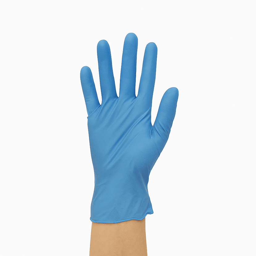 A picture of Blue Vinyl Gloves Small Blue Vinyl Unpowdered Gloves S