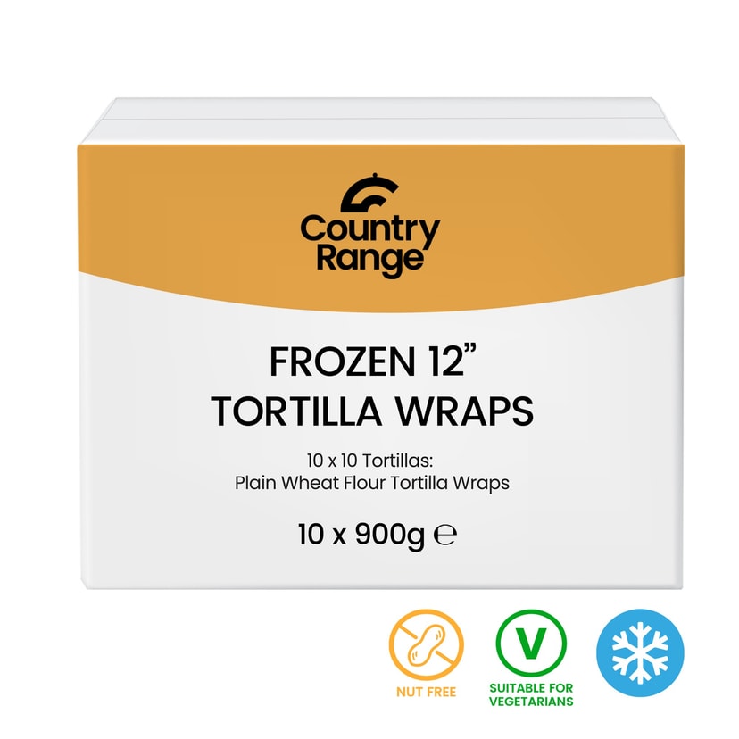 A picture of Country Range Frozen 12 Tortilla Wraps