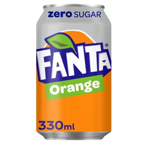 A picture of Fanta Orange Zero Cans