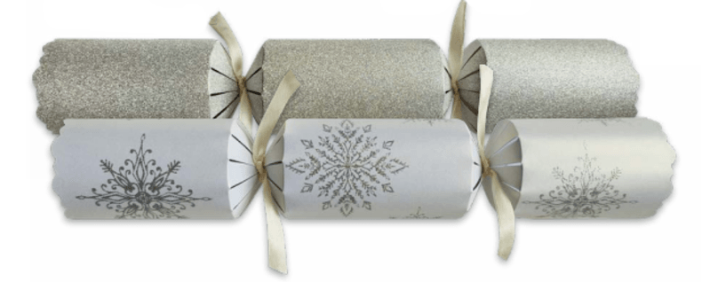 A picture of Silver Snowflake Crackers 12'' Silver Snowflaker Cracker