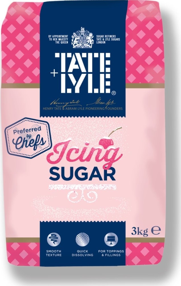 A picture of Tate & Lyle Icing Sugar Plastic Bags 1x3Kg