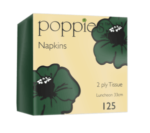 A picture of Poppies Green Napkins 