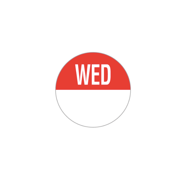 A picture of Wednesday Dot Label 