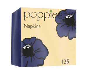 A picture of Poppies Navy Napkins 
