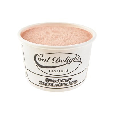 A picture of Cooldelight Desserts Strawberry Fruit Ice Smoothie ECO Tubs