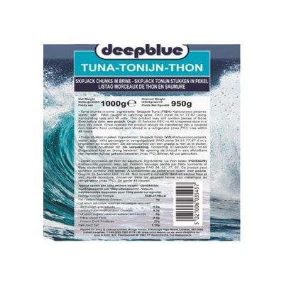 A picture of Deep Blue Tuna Chunks In Brine Pouches