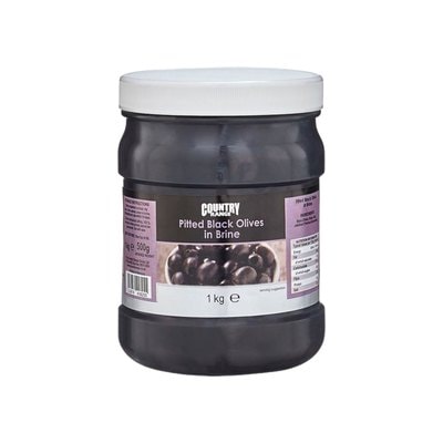 A picture of CRG Pitted Black Olives CRG Black Olives in Brine