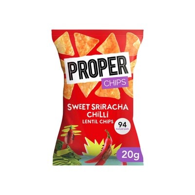 A picture of Properchips Sweet Chilli Sriracha Lentil Chips